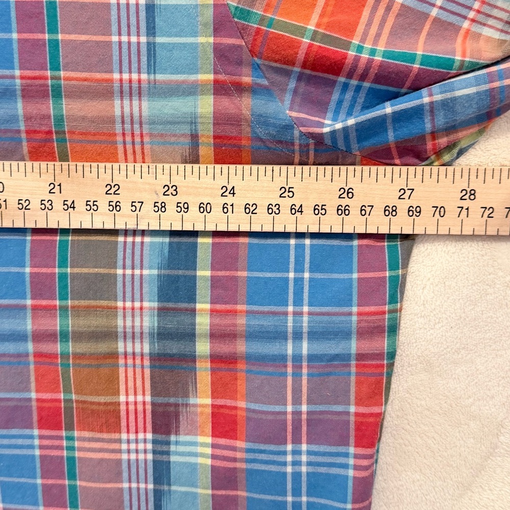 Ralph Lauren Classic Fit Plaid Short Sleeve Button Down Shirt XXL Tall Cotton - Picture 3 of 8